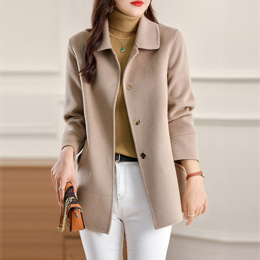 Cashmere Wool Coat for Women- Double Faced
