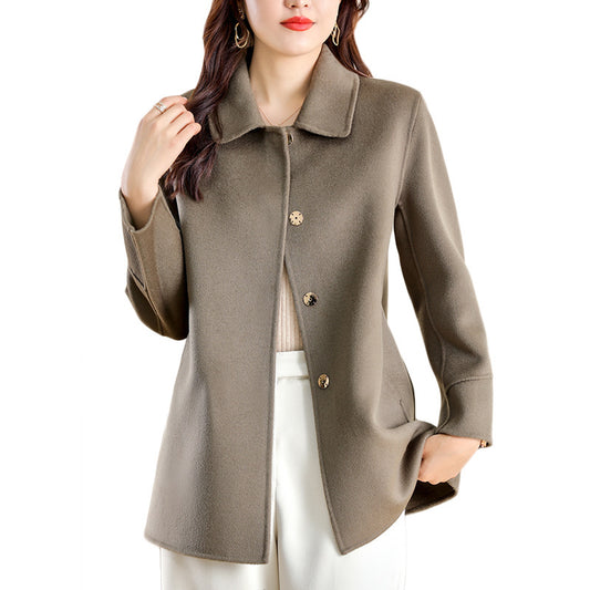 Cashmere Wool Coat for Women- Double Faced
